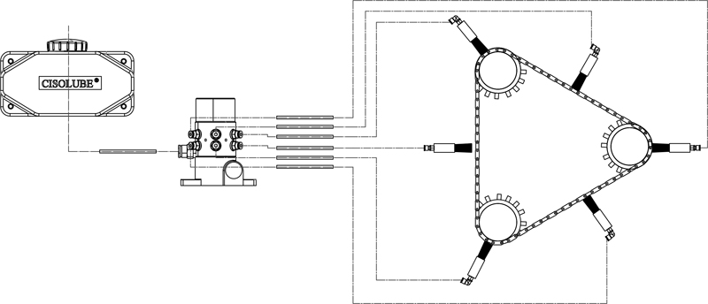 Structure Diagram of PMV Chain Lubrication Pump Structure Diagram of PMV Chain Lubrication Pump